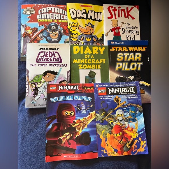 Chapter Books & Graphic Novels: Star Wars, Dogman, Ninjago, Jedi Academy, etc - Picture 1 of 11